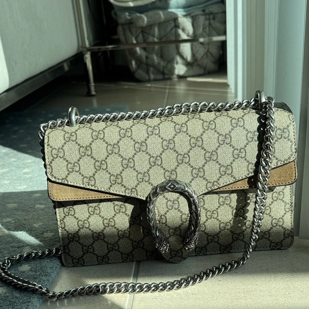 Gucci Monogram Dionysus medium tan suede - Picture 2 of 5